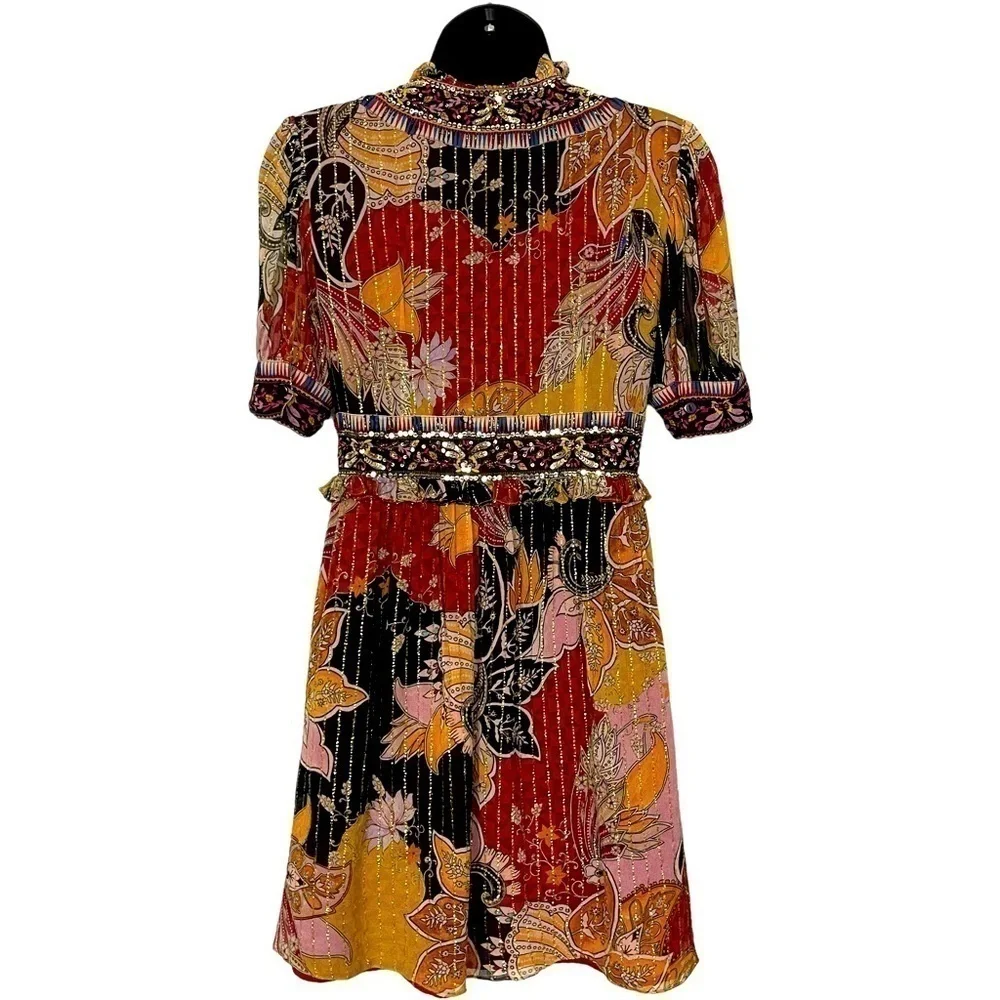 GUC Verb by Anthropologie Tunic/dress, beads, sequins, multicolour, size XSmall - Picture 3 of 17